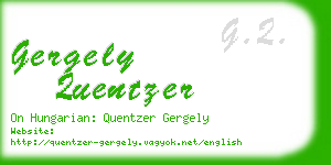 gergely quentzer business card